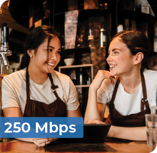 250 Mbps business fiber internet speed